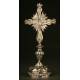 Impressive Spanish Solid Silver Reliquary. XIX Century. With Contrasts and Reliquary.