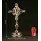 Impressive Spanish Solid Silver Reliquary. XIX Century. With Contrasts and Reliquary.