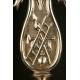 Impressive Spanish Solid Silver Reliquary. XIX Century. With Contrasts and Reliquary.