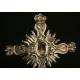 Impressive Spanish Solid Silver Reliquary. XIX Century. With Contrasts and Reliquary.