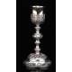 Antique Solid Silver Chalice with Paten. France, Late XIX Century