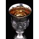 Antique Solid Silver Chalice with Paten. France, Late XIX Century