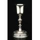 Stylized Antique Solid Silver Chalice in Good Condition. France, Late XIX Century