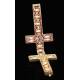 Curious Hanging Reliquary Crucifix in Good Condition. Late 19th Century.