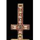 Curious Hanging Reliquary Crucifix in Good Condition. Late 19th Century.