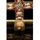 Curious Hanging Reliquary Crucifix in Good Condition. Late 19th Century.