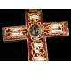 Curious Hanging Reliquary Crucifix in Good Condition. Late 19th Century.