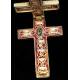 Curious Hanging Reliquary Crucifix in Good Condition. Late 19th Century.