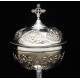 Impressive Solid Silver Eucharistic Ciborium. France, XIX Century