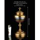 Antique Solid Silver and Brass Liturgical Ciborium. Rome, 1909