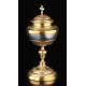 Antique Solid Silver and Brass Liturgical Ciborium. Rome, 1909