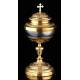 Antique Solid Silver and Brass Liturgical Ciborium. Rome, 1909