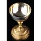 Antique Solid Silver and Brass Liturgical Ciborium. Rome, 1909