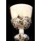 Magnificent Solid Silver Chalice with Precious Stones. France, XIX Century