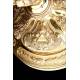 Important Bishop's Chalice in Solid Silver with Carved Decoration. France, XIX Century