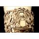 Important Bishop's Chalice in Solid Silver with Carved Decoration. France, XIX Century