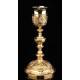 Antique French Solid Silver Chalice with Paten. France, 19th Century