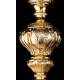 Antique French Solid Silver Chalice with Paten. France, 19th Century