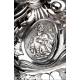 Beautiful Set of Chalice and Silver Paten with Contrasts. France, XIX Century