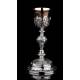 Beautiful Set of Chalice and Silver Paten with Contrasts. France, XIX Century