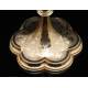 Beautiful Solid Silver Chalice and Paten Set with Embroidered Palia. France, XIX Century