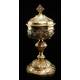 Antique Solid Silver Ciborium by Favier. Well Preserved. France, XIX Century