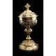 Antique Solid Silver Ciborium by Favier. Well Preserved. France, XIX Century