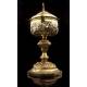 Antique Solid Silver Ciborium by Favier. Well Preserved. France, XIX Century