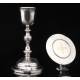 Antique Solid Silver Chalice and Paten Set. France, XIX Century