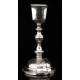 Antique Solid Silver Chalice and Paten Set. France, XIX Century