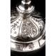 Antique Solid Silver Chalice and Paten Set. France, XIX Century