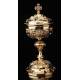 Spectacular Solid Silver Ciborium made by Favier. France, XIX Century