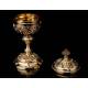 Spectacular Solid Silver Ciborium made by Favier. France, XIX Century