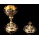 Spectacular Solid Silver Ciborium made by Favier. France, XIX Century