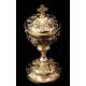 Spectacular Solid Silver Ciborium made by Favier. France, XIX Century