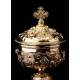 Spectacular Solid Silver Ciborium made by Favier. France, XIX Century