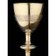 Beautiful Solid Silver Chalice and Paten Set. France, XIX Century