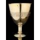 Beautiful Solid Silver Chalice and Paten Set. France, XIX Century