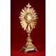 Solid Silver Monstrance, XIX Century. All parts of the Monstrance are in perfect condition. In Perfect Condition