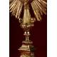 Solid Silver Monstrance, XIX Century. All parts of the Monstrance are in perfect condition. In Perfect Condition