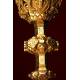 Extraordinary Bishop's Chalice in Solid Silver Gilt. France, XIX Century