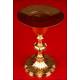 Magnificent Chalice and Paten in Solid Gilt Silver. France, 1860.
