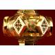 Magnificent Chalice and Paten in Solid Gilt Silver. France, 1860.