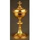 Elegant Gilt Silver Ciborium. France, late XIX Century