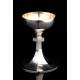 Magnificent Solid Silver Chalice and Paten Set. France, 1st Quarter of XX Century