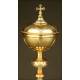 Precious Solid Silver Gilt Ciborium. France, late 19th century.