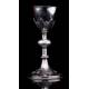 Antique Solid Silver Chalice and Paten. Original Case. France, XIX Century