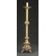 Large Spanish Bronze Candlesticks made in the 20th Century. Well Preserved