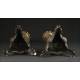 Large Spanish Bronze Candlesticks made in the 20th Century. Well Preserved