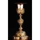 Impressive Solid Silver Bishop's Chalice with Paten. France, Circa 1870